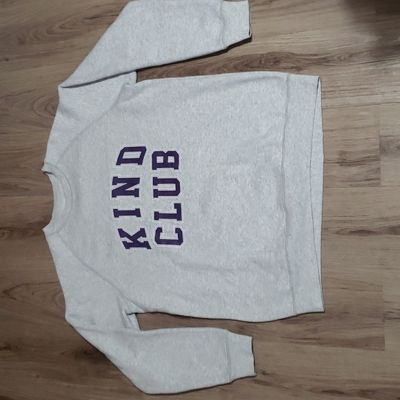 Brunette The Label The "KIND CLUB" Big Sister Crew Neck Sweatshirt | Pebble Grey - Picture 6 of 12